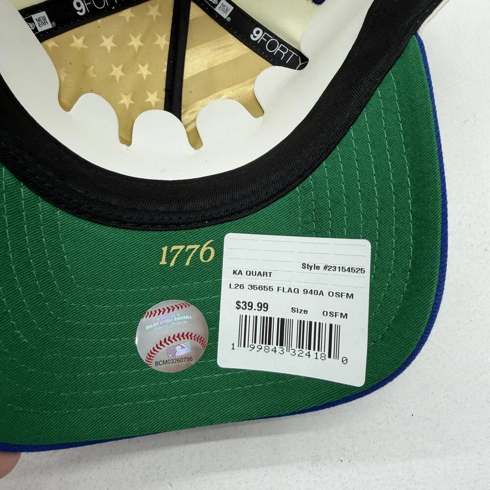 New York Yankees Hat Cap Snap Back One Size White MLB Baseball 9FORTY New Era